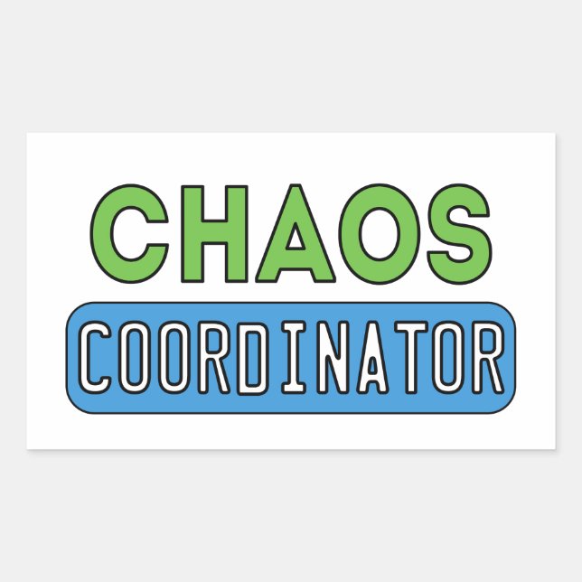 Sticker Rectangulaire Coordonnateur de chaos (Devant)