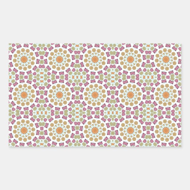 Sticker Rectangulaire Coquillages (Devant)