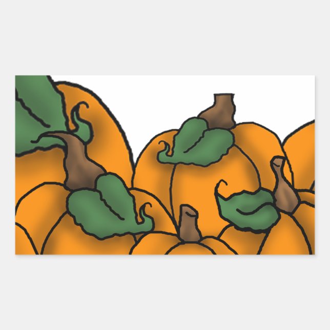 Sticker Rectangulaire Correctif citrouille (Devant)