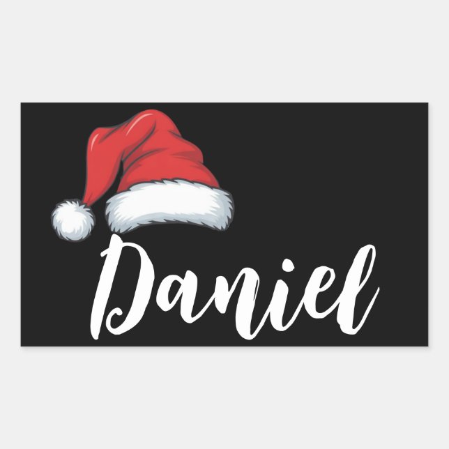 Sticker Rectangulaire Correspondance famille Noël Noël Noël Noël Nom per (Devant)