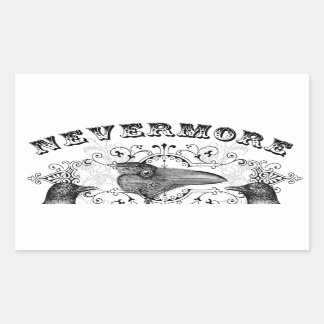 Sticker Rectangulaire Corvid corbeau noir jamais plus
