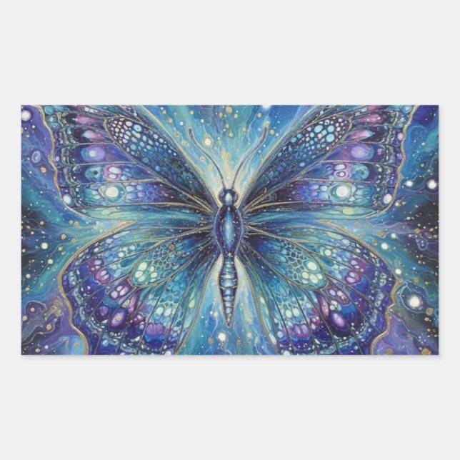 Sticker Rectangulaire CosmicButterFlyFantaisie (Devant)