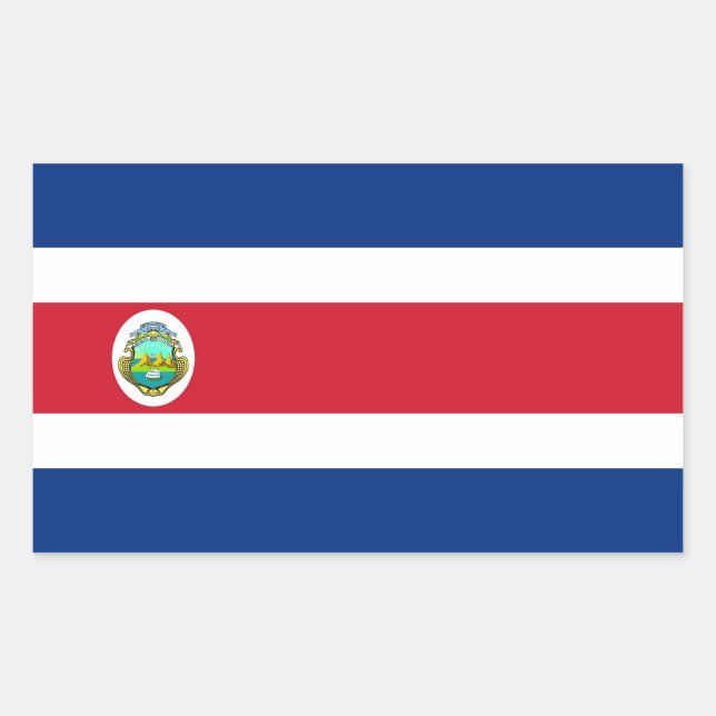 STICKER RECTANGULAIRE COSTA RICA (Devant)