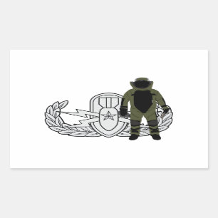 Sticker Rectangulaire Costume de bombe principal EOD