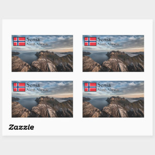 Sticker Rectangulaire Côte de Norvège