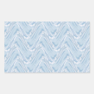 Sticker Rectangulaire Coton Bonbons Bleu Abstrait