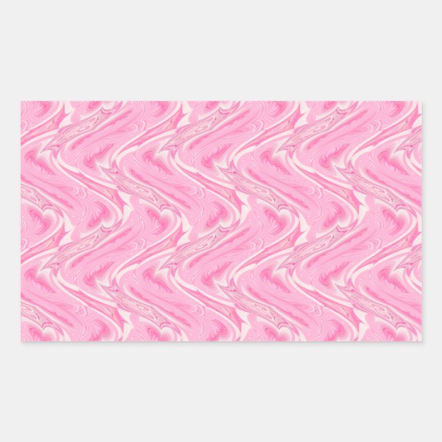 Sticker Rectangulaire Coton Candy rose Abstrait (Devant)