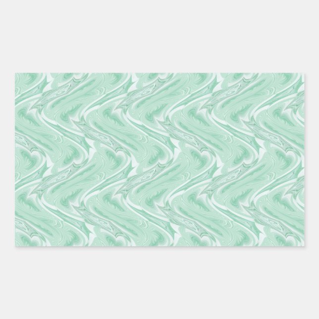 Sticker Rectangulaire Coton Candy Vert Abstrait (Devant)
