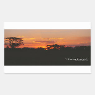 Sticker Rectangulaire Coucher de soleil d'Acacia