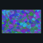 Sticker Rectangulaire Couleur du peacock<br><div class="desc">L'art abstrait violet,  bleu et vert a commencé comme une photo des plumes colorées d'un paon et s'est transformé en ce design graphique époustouflant. Par celeste@khoncepts.com #pakcouleurs #purplegreenandblue</div>