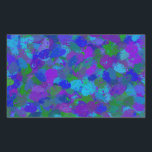 Sticker Rectangulaire Couleur du peacock<br><div class="desc">L'art abstrait violet,  bleu et vert a commencé comme une photo des plumes colorées d'un paon et s'est transformé en ce design graphique époustouflant. Par celeste@khoncepts.com #pakcouleurs #purplegreenandblue</div>