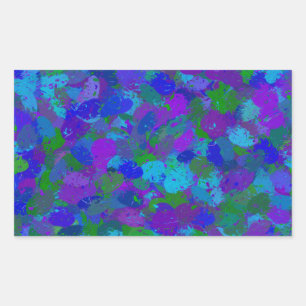 Sticker Rectangulaire Couleur du peacock