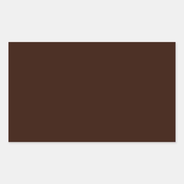 Sticker Rectangulaire Couleur solide Brown profonde (Devant)