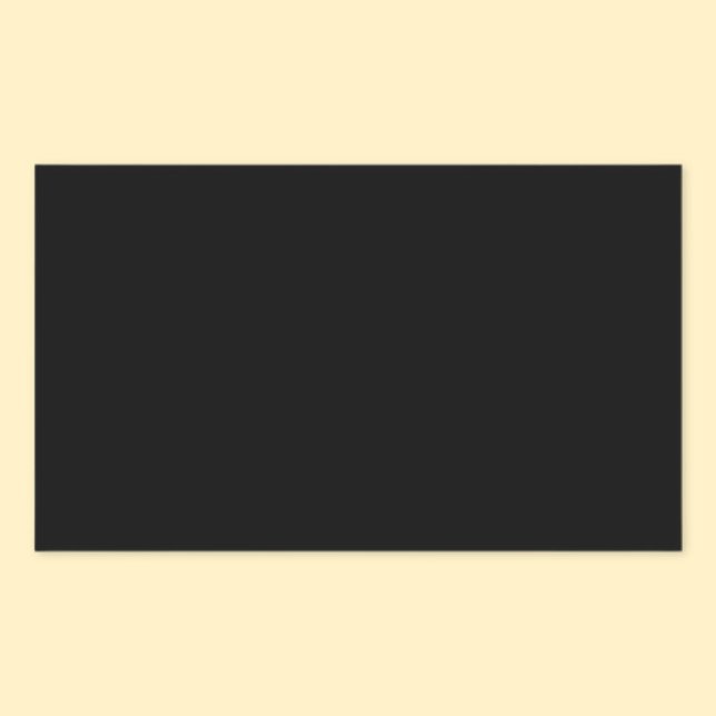 Sticker Rectangulaire Couleur solide de Modèle noir pur (Créateur téléchargé)