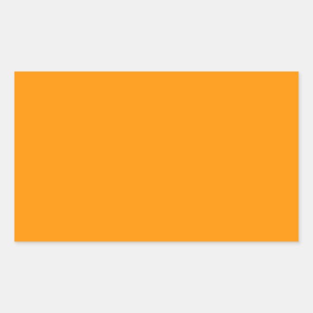 Sticker Rectangulaire Couleur vive orange - Motif élégant (Devant)