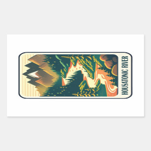 Sticker Rectangulaire Couleurs du Connecticut de la rivière Housatonic