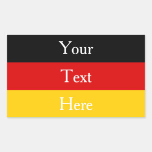 Sticker Rectangulaire Couleurs du drapeau allemand Noir Rouge Or personn