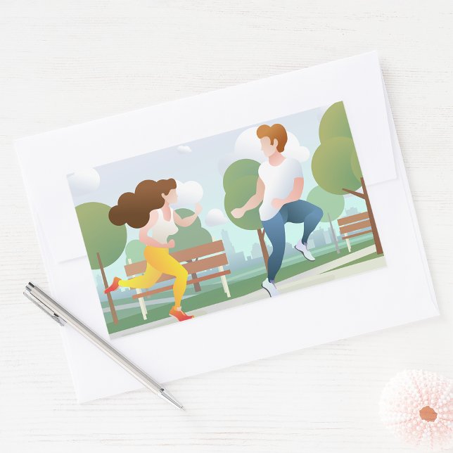 Sticker Rectangulaire Couple Out (Créateur téléchargé)