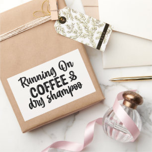 Sticker Rectangulaire Courir sur du café et du shampooing sec