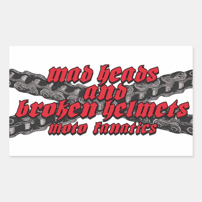 Sticker Rectangulaire Course de moto (Devant)