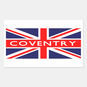 Sticker Rectangulaire Coventry : Drapeau britannique