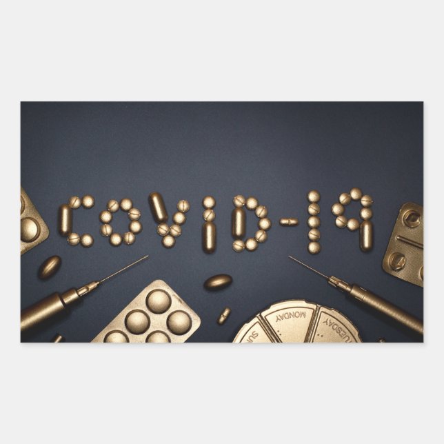 Sticker Rectangulaire Covid-19 (Devant)
