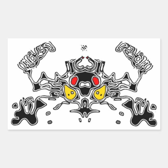 Sticker Rectangulaire Crabe malin (Devant)