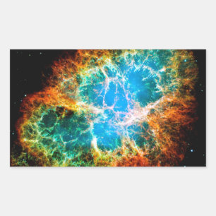 Sticker Rectangulaire Crabe Nebula Supernova Resnant Hubble Photo de l'e