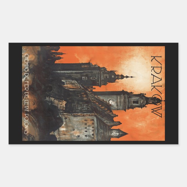 Sticker Rectangulaire Cracovie (Devant)