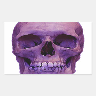 Sticker Rectangulaire Crâne