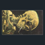 Sticker Rectangulaire Crâne avec cigarette brûlante par Vincent van Gogh<br><div class="desc">Crâne avec Cigarette Brûlante par Vincent van Gogh est un post impressionnisme d'art vintage de peinture à vie morte. Portrait du squelette humain fumant. Grande image à utiliser pour les produits anti-tabac. Fumer tue 1 000 personnes chaque année, aider quelqu'un à arrêter de fumer aujourd'hui. Grande image pour Halloween ou...</div>