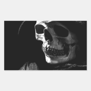 Sticker Rectangulaire Crâne de faucheuse