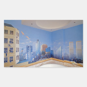 Sticker Rectangulaire Crash de Londres New York