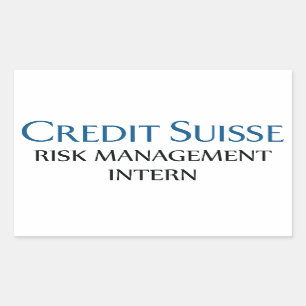 Sticker Rectangulaire Credit Suisse stagiaire en gestion des risques