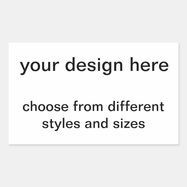 Sticker Rectangulaire creez vos propres cartes (Devant)