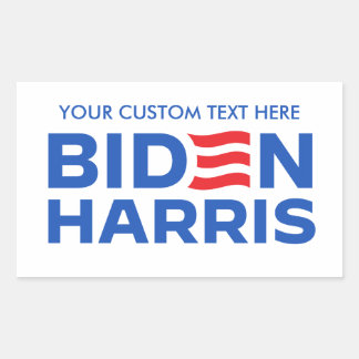 Sticker Rectangulaire Créez votre propre Biden Harris 2024