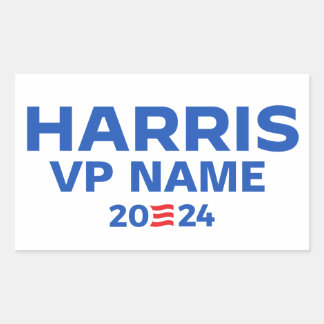 Sticker Rectangulaire Créez votre propre billet Harris / VP 2024