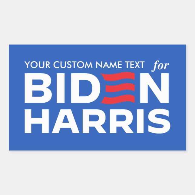 Sticker Rectangulaire Créez votre propre campagne pour Biden Harris 2024 (Devant)
