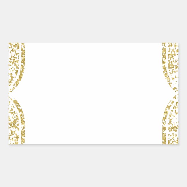 Sticker Rectangulaire Créez votre propre Faveur Mariage/Cadeau - Gold Ou (Devant)