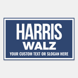Sticker Rectangulaire Créez votre propre Harris Walz 2024