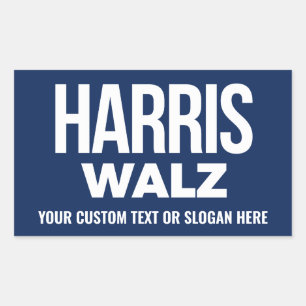 Sticker Rectangulaire Créez votre propre Harris Walz 2024