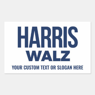 Sticker Rectangulaire Créez votre propre Harris Walz 2024
