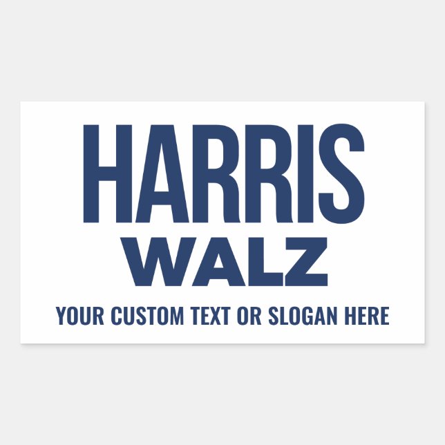 Sticker Rectangulaire Créez votre propre Harris Walz 2024 (Devant)