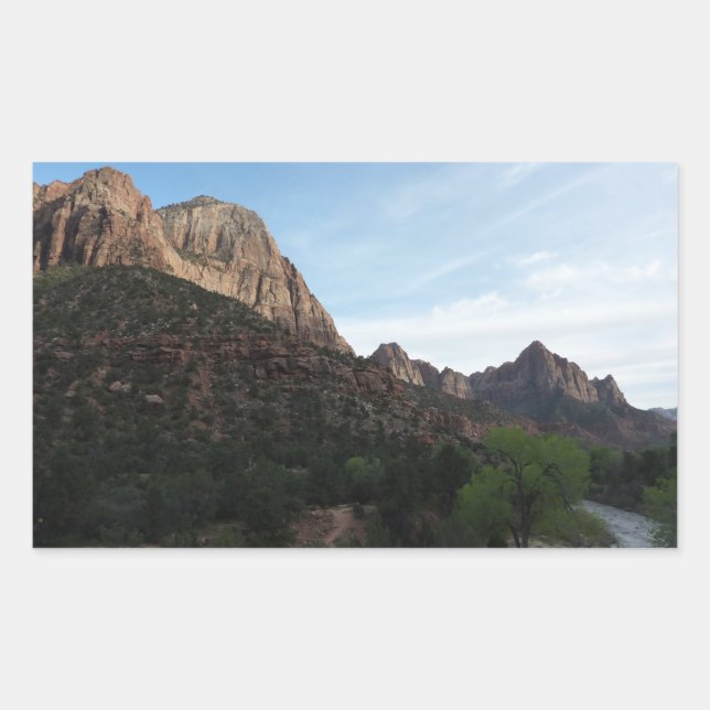 Sticker Rectangulaire Crépuscule à Canyon Junction dans le parc national (Devant)