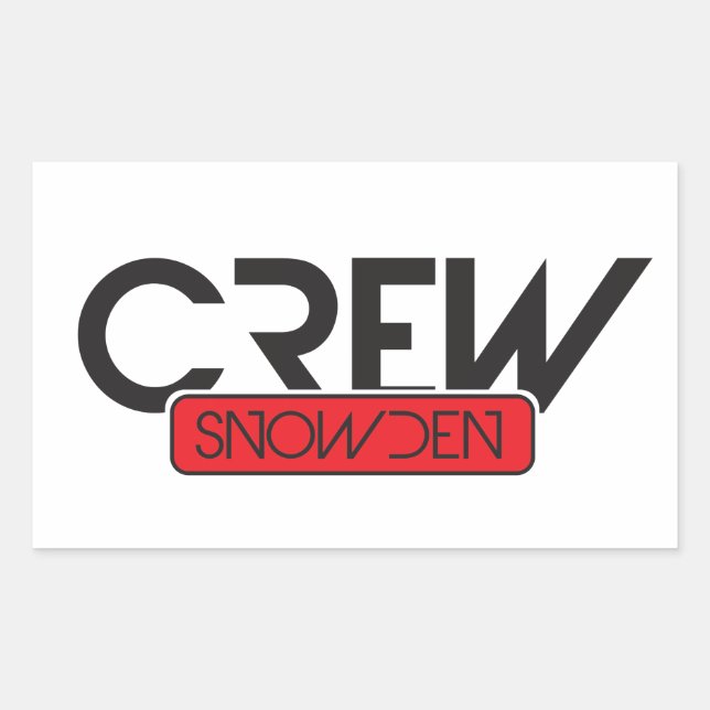 Sticker Rectangulaire Crew Snowden (Devant)