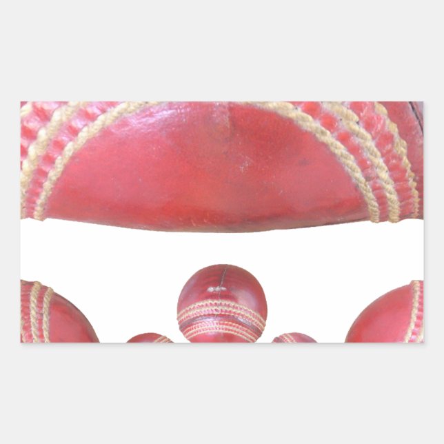 Sticker Rectangulaire Crimson Spin - Une Belle Balle Rouge De Cricket Ar (Devant)