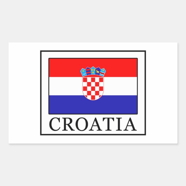 Sticker Rectangulaire Croatie (Devant)