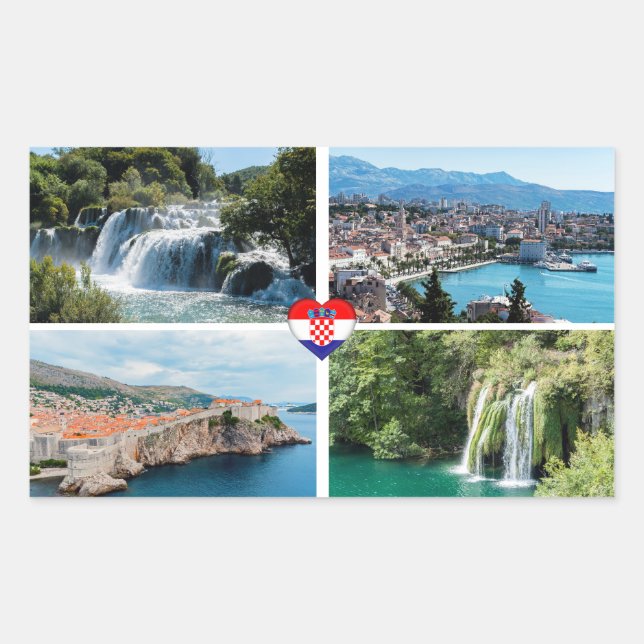 Sticker Rectangulaire Croatie Beaux monuments Pittoresques - Europe (Devant)