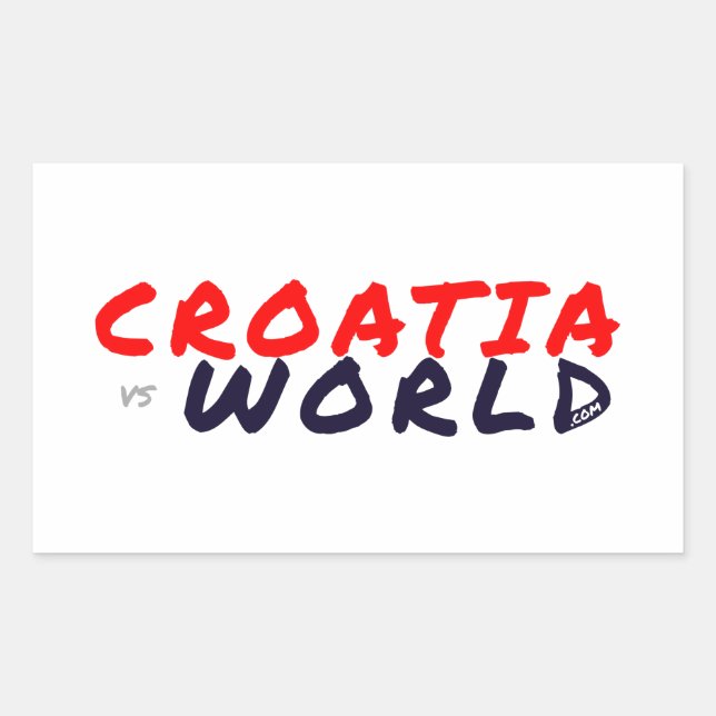Sticker Rectangulaire CROATIE vs MONDE (Devant)