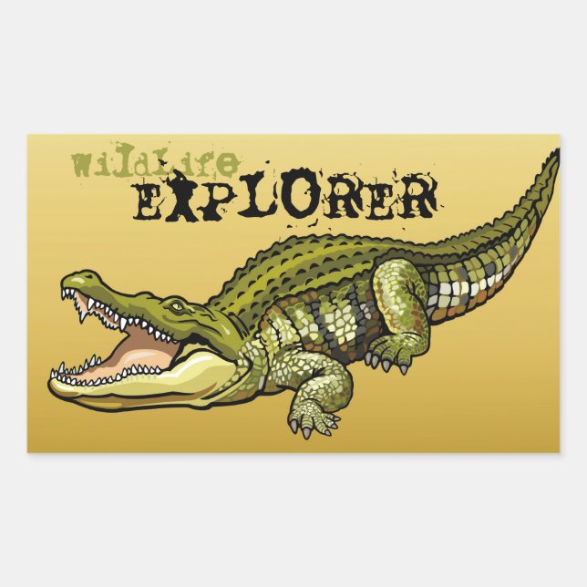 Sticker Rectangulaire crocodile nil (Devant)